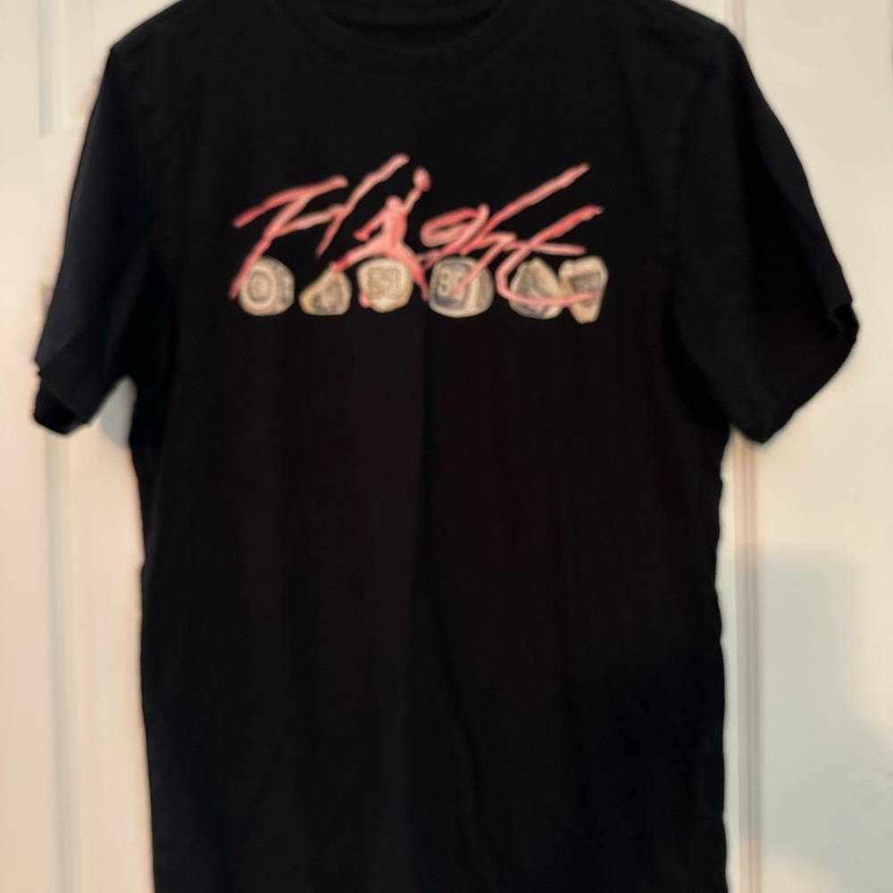 Jordan Black T-Shirt with Red Logo